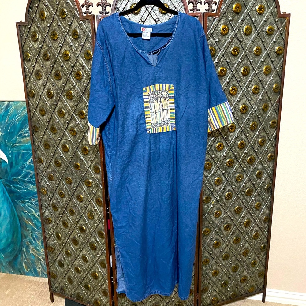 Woman Within denim maci dress